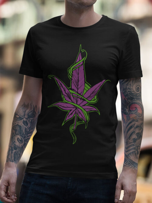 Тениска Purple leaf