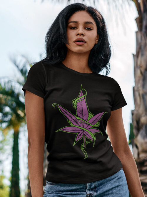 Дамска тениска Purple leaf