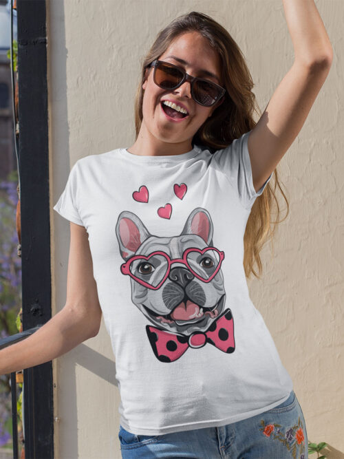 Дамска тениска Bulldog in love
