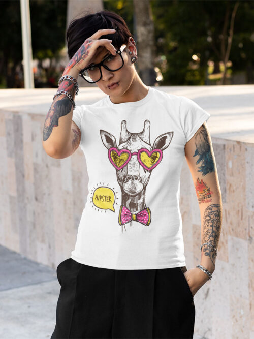 Дамска Тениска Hipster Giraffe